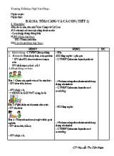 Giáo án Tiếng việt lớp 2 - Bài 26 Tôm càng và cá con (Tiết 1) - Nguyễn Thị Cẩm Ngân